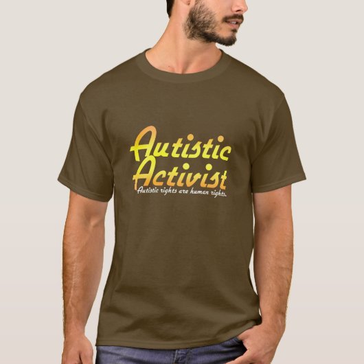 Autistische activist v2 t-shirt (Voorkant)
