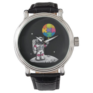 Autistische astronaut ballon ruimte Autisme Bewust Horloge
