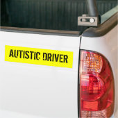 AUTISTISCHE BESTUURDER BUMPERSTICKER (Op Truck)