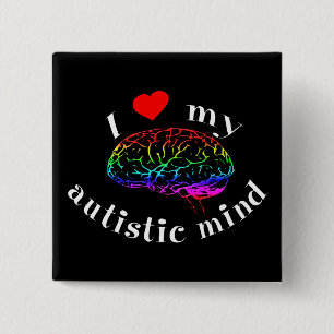 Autistische Buttonnen Vierkante Button 5,1 Cm