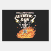 Autistische en homoseksuele skelet grappig autisme inpakpapier vel (Voorkant)