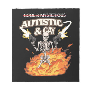 Autistische en Homoseksuele Skelet Grappig Autisme Notitieblok