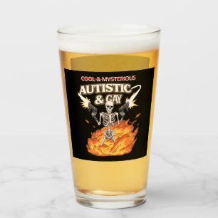 Autistische en Homoseksuele Skelet Grappige Autism Glas