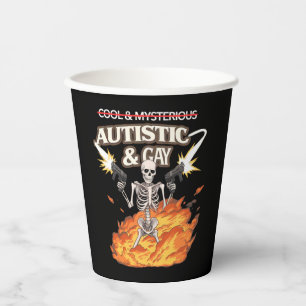 Autistische en homoseksuele skelet grappige autism papieren bekers