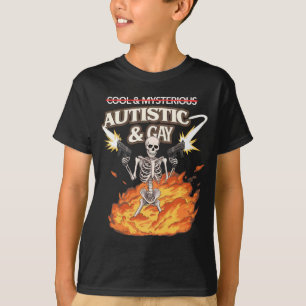 Autistische en Homoseksuele Skelet Grappige Autism T-shirt