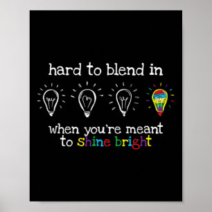 Autistische geschenken Kinder Mannen Vrouwen Kleur Poster