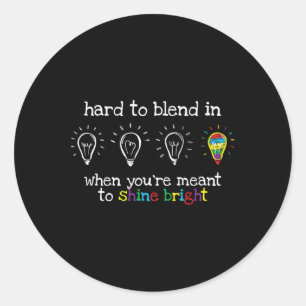 Autistische geschenken Kinder Mannen Vrouwen Kleur Ronde Sticker