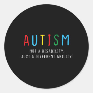 Autistische geschenken Kinder volwassenen Verschil Ronde Sticker