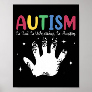 Autistische jongen of meisje autisme zijn vriendel poster