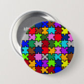 Autistische juweel ronde button 7,6 cm (Voorkant /achterkant)