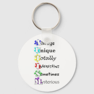 Autistische kenmerken sleutelhanger