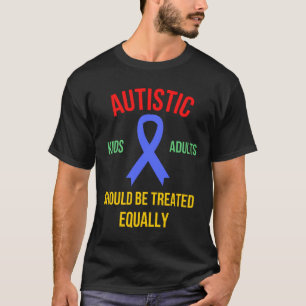 Autistische Kinderen en volwassenen dienen gelijk T-shirt