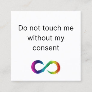 Autistische sensorische behoeften Kaart Contactkaartje