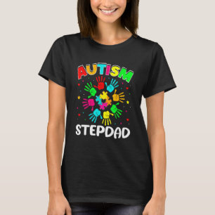 Autistische stiefvader puzzel steun familie autism t-shirt