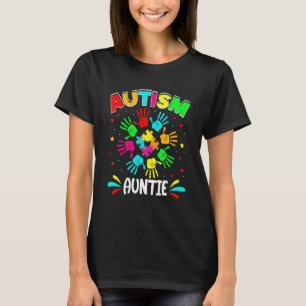 Autistische Tante Puzzel Steun Familie Autisme Bew T-shirt