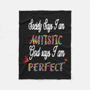 Autistische Tiener Jongens Pride Gift Autisme Awar Fleece Deken