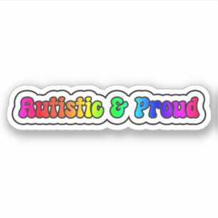 Autistische & Trotse Regenboog Neurodiversiteit Sticker