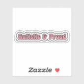 Autistische & Trotse Roze Neurodiversiteit Sticker (Vel)