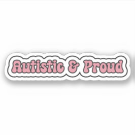 Autistische & Trotse Roze Neurodiversiteit Sticker