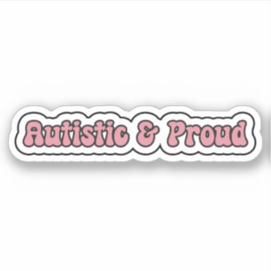 Autistische & Trotse Roze Neurodiversiteit Sticker