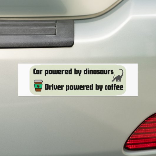 Auto aangedreven door dinosaurussen, bestuurder aa bumpersticker (Op auto)