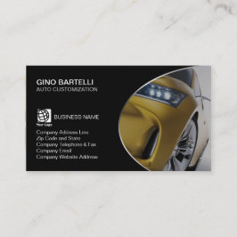 Auto Aanpassing Gele Auto Automobiel Visitekaartje