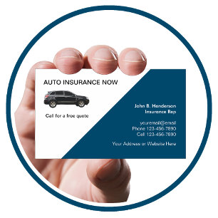 Auto Assurance Conception Carte de visite moderne
