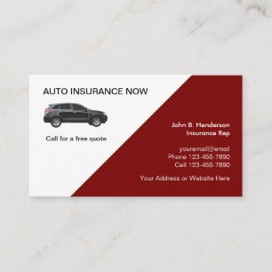 Auto Assurance Conception Carte de visite moderne