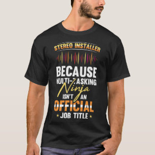 Auto Audio Stereo Installer Functie voor een Muzie T-shirt