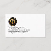 Auto Auto Luxe Gouden Curve Golflijnen Visitekaartje (Achterkant)