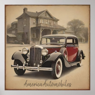 auto auto muur kunst poster