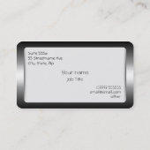 Auto auto op geborsteld staal - Sportscar-sjabloon Visitekaartje (Achterkant)