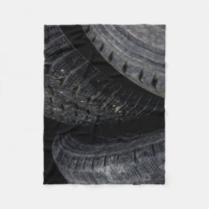 Auto Auto oude banden Black Road trips Fleece Deken