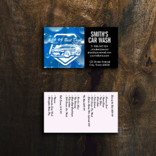 Auto auto was Logo   Zeepbellen Visitekaartje