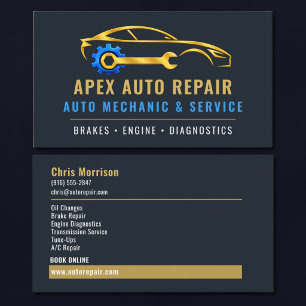 Auto Autoreparatie Professionele Diensten Visitekaartje