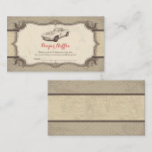 Auto Baby shower  Retro Luier Raffle Informatiekaartje (Voorkant / Achterkant)