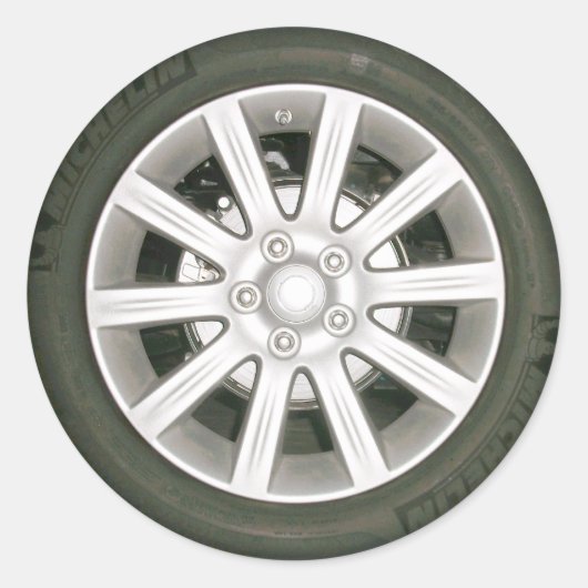 Auto band/wiel ronde sticker (Voorkant)