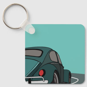 Auto Blau Klassieke Auto Sleutelhanger