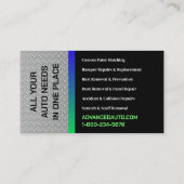 Auto Body Custom Paint Detailing Collison QR-code Visitekaartje (Achterkant)