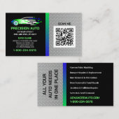 Auto Body Custom Paint Detailing Collison QR-code Visitekaartje (Voorkant / Achterkant)