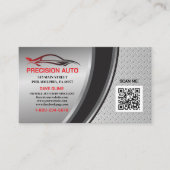 Auto Body Custom Paint Detailing Collison QR-code Visitekaartje (Voorkant)