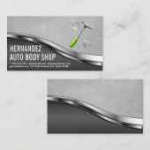 Auto Body Garage Winkelen | Mechanisch gereedschap Visitekaartje (Voorkant / Achterkant)