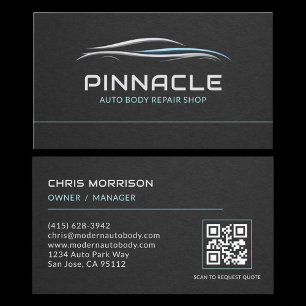 Auto Body Repair Shop QR Code Professioneel Visitekaartje