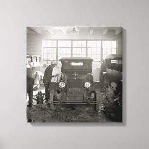 Auto Body Shop, 1926.  foto Canvas Afdruk
