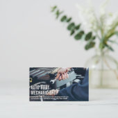 Auto Body Shop | Mecanicien aan het werk Visitekaartje (Staand voorkant)