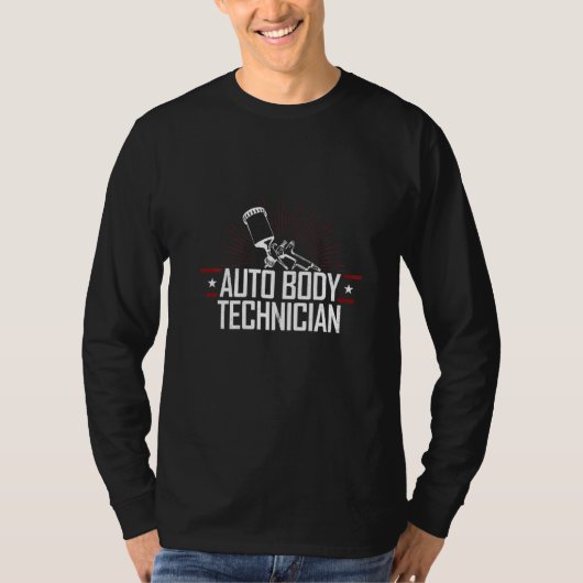 Auto Body Technician Automotive Painter Funny Appa T-shirt (Voorkant)