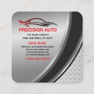 Auto Body Work Custom Car Paint Detailing Collison Vierkante Visitekaartje