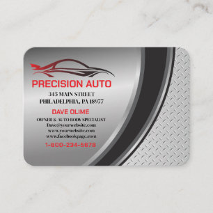 Auto Body Work Custom Car Paint Detailing Collison Visitekaartje