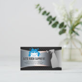 Auto Bubbles Logo | Autowassenprayflesje Visitekaartje (Staand voorkant)