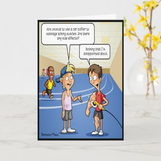 Auto Buffer Massage Funny Verjaardag Kaart (Gele Bloem)